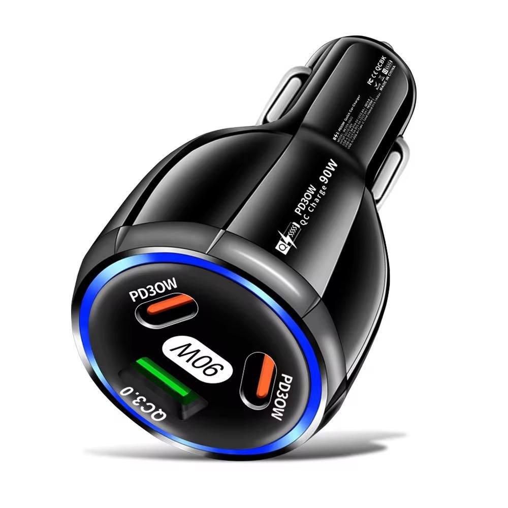 90W USB PD 30W Car Charger Durable Charging USB Power